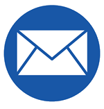 Phone Icon Circle Ltblue - Blue Mail Icon Png, Transparent Png ,  Transparent Png Image - PNGitem